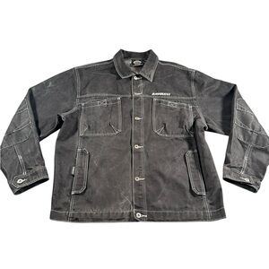 Davoucci Men's Gray Stitch Casual Denim Jacket SZ 3XL